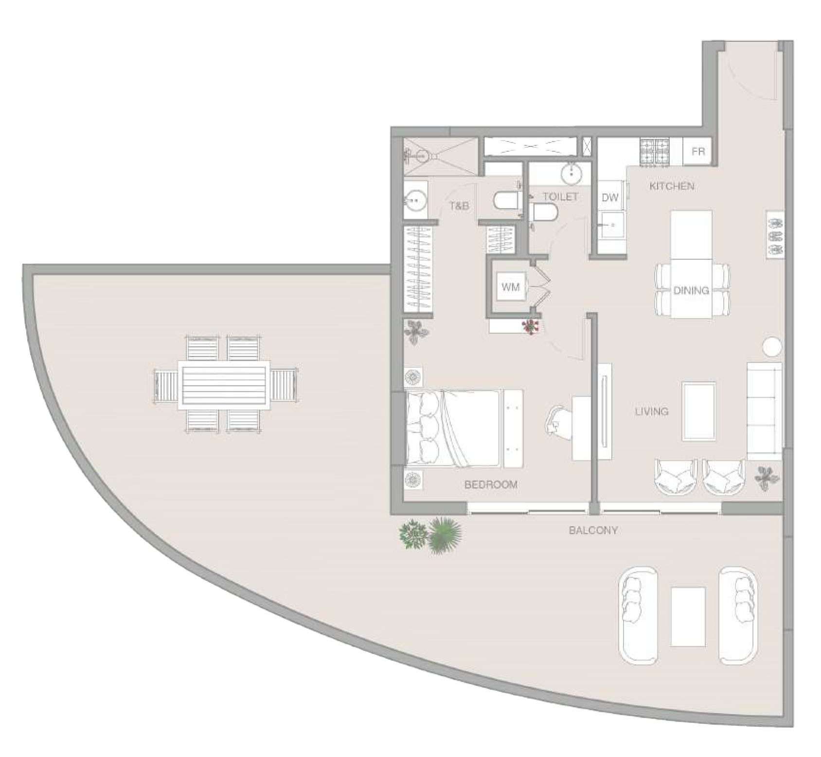 1 Bedroom Type B