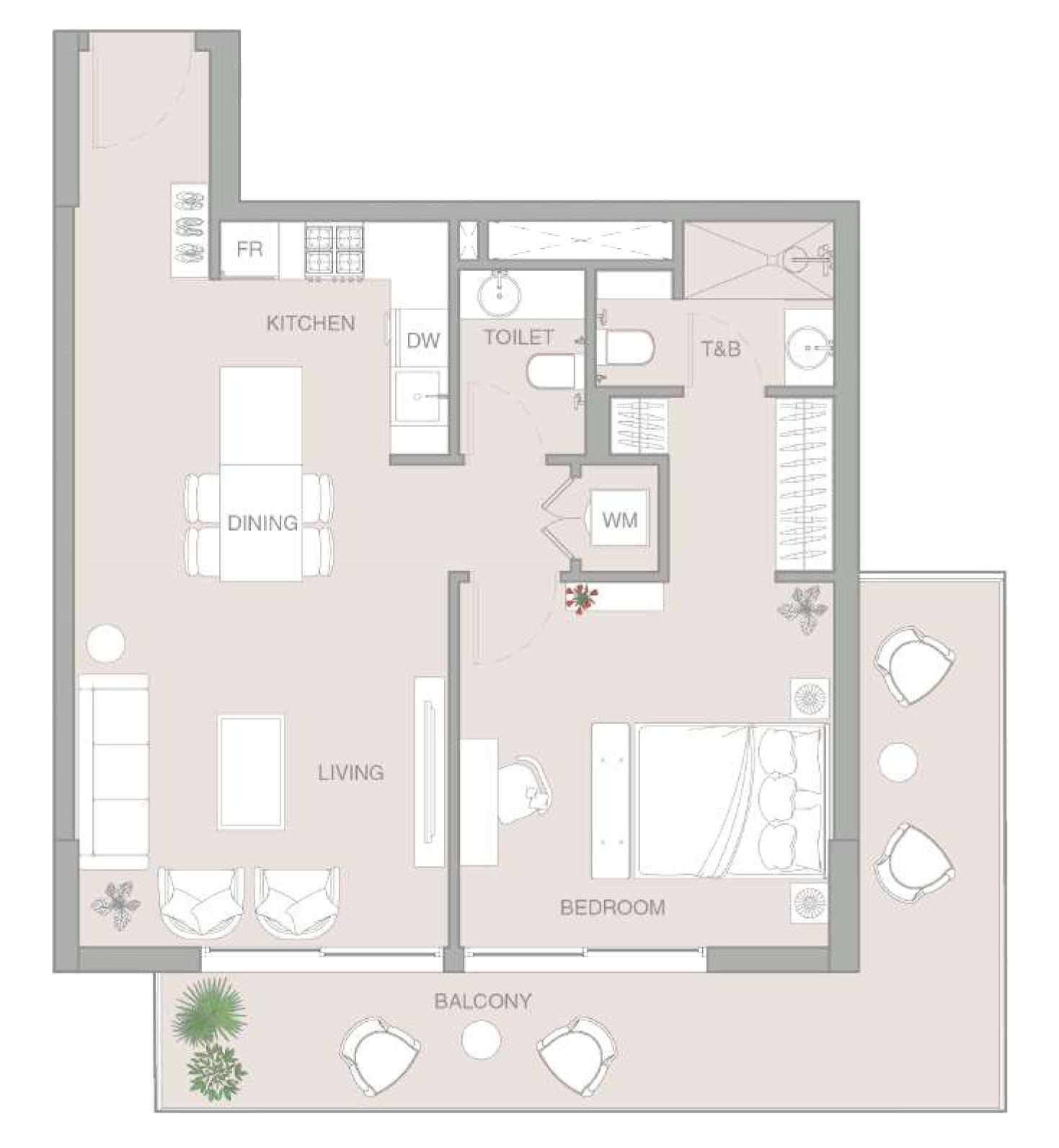 1 Bedroom Type E